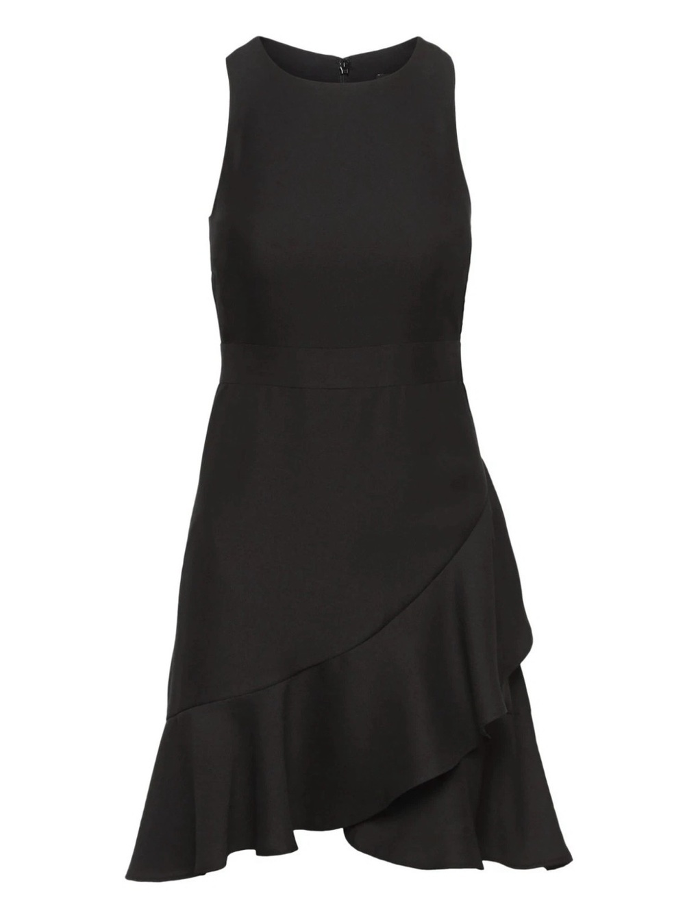 Banana Republic black ruffle wrap dress Size 12 Classic Office Work dress NWT